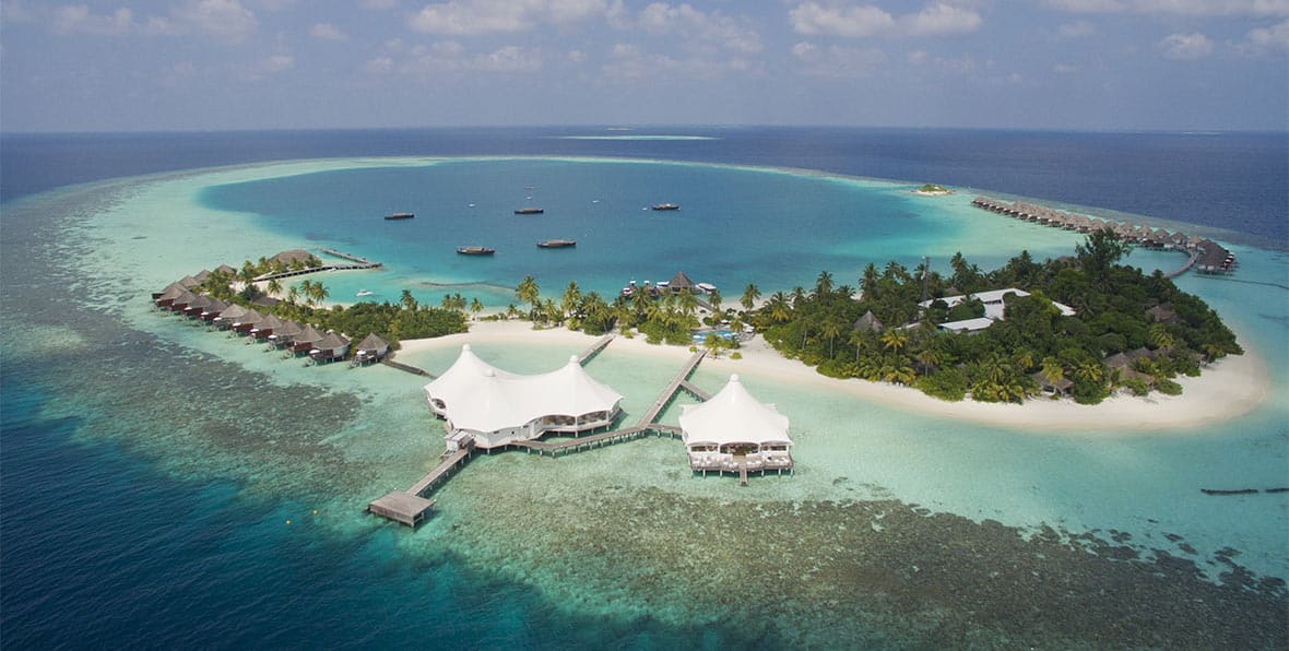 vista aerea Safari Island Resort & Spa Maldives