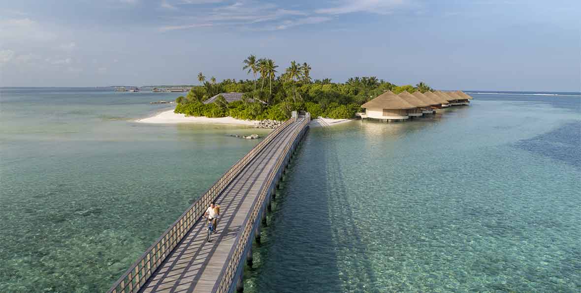 vista aérea de la isla Dhigurah