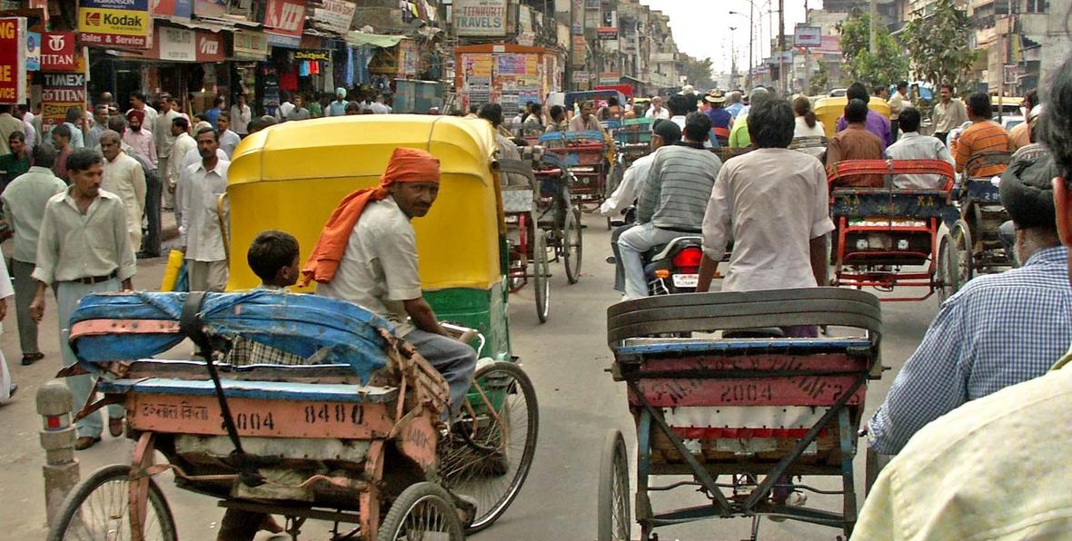 Tour en rickshaw por las calles de la India