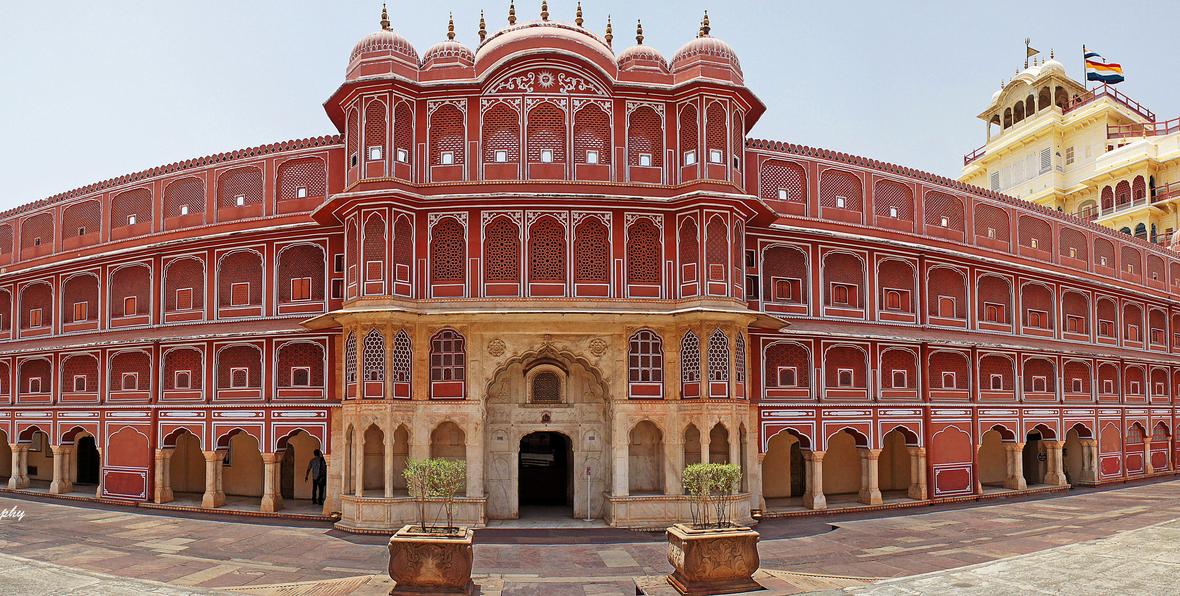 Vista del Palacio de Jaipur en India