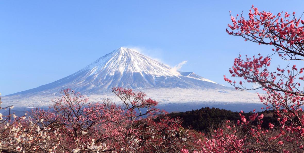 Vista del Monte Fuji en Japón