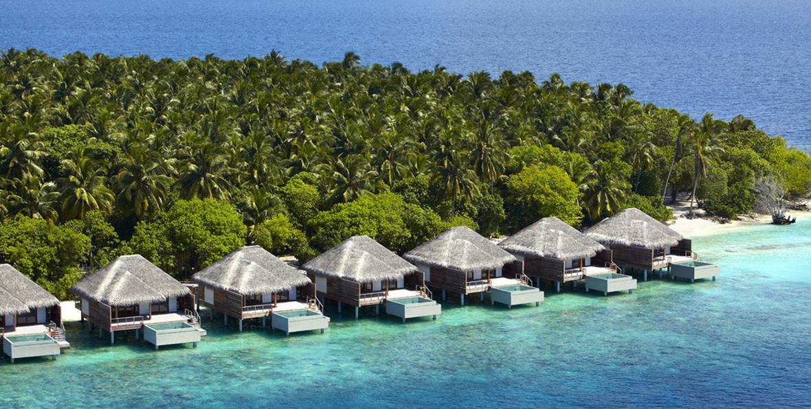 semi-water villas en Dusit Thani Maldives